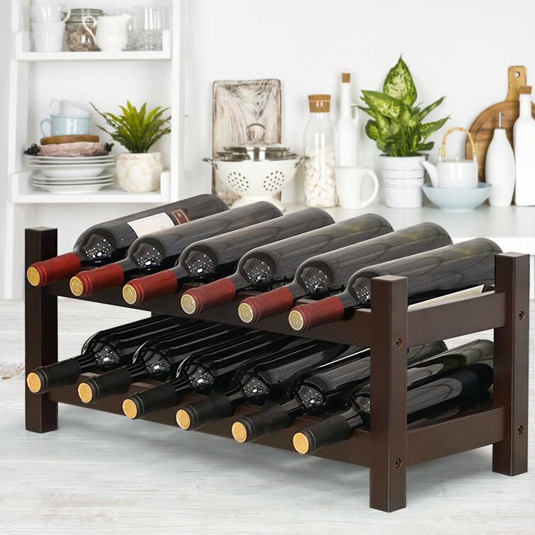 12 bottle discount wood wine rack